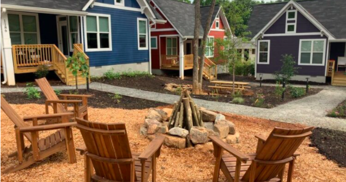 Photos first tiny home village is complete—and sold out